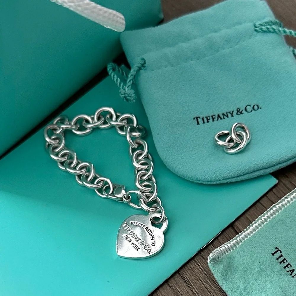Authentic Tiffany & CO. Return To Heart Tag  Sterling Silver 925 Bracelet XS - Picture 4 of 6